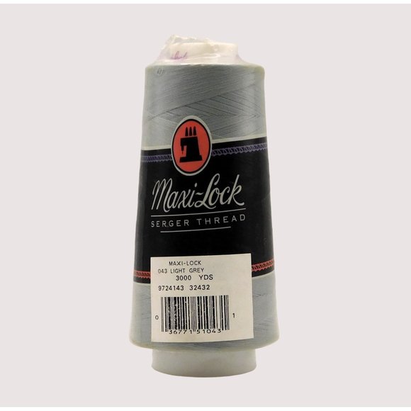 Maxi-Lock Cone Serger Thread Light Grey 3000 Yards American and Efrid - Picture 2 of 2